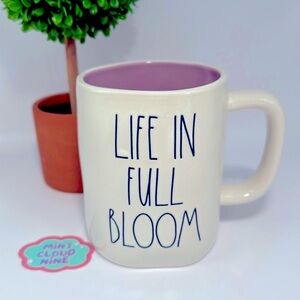 ❗️RAE DUNN LIFE IN FULL BLOOM LILAC MODERN FARMHOUSE COFFEE TEA MUG